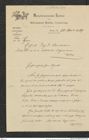 Nachlass Franz Steindachner, Brief von Hermann Rolle an Franz Steindachner (18.04.1899), Inv.Nr. 421.01, Seite 1